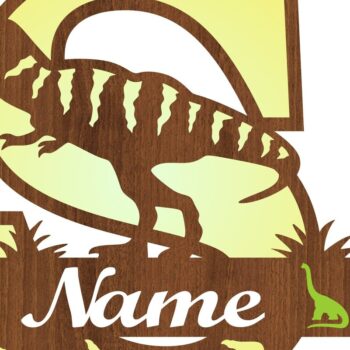 Intra απο ξύλο plywood 3mm-4mm πάχος – T Rex Μονόγραμμα κεφαλαίο γράμμα S Αρχείο Δίασταση  20x20 cm INTRAFABR-74812651 - Image 3