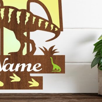 Intra απο ξύλο plywood 3mm-4mm πάχος – Μονόγραμμα T Rex κεφαλαίο γράμμα T αρχείο Δίασταση  20x20 cm INTRAFABR-74812669 - Image 1