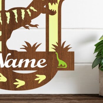 Intra απο ξύλο plywood 3mm-4mm πάχος – T Rex Monogram Capital Letter U Αρχείο Δίασταση 20x20 cm INTRAFABR-74812691 - Image 1