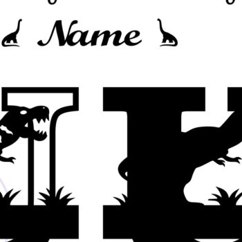 Intra απο ξύλο plywood 3mm-4mm πάχος – T Rex Monogram Capital Letter U Αρχείο Δίασταση 20x20 cm INTRAFABR-74812691 - Image 2