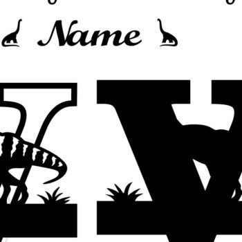 Intra απο ξύλο plywood 3mm-4mm πάχος – Μονόγραμμα T Rex κεφαλαίο γράμμα V αρχείο Δίασταση  20x20 cm INTRAFABR-74812705 - Image 2