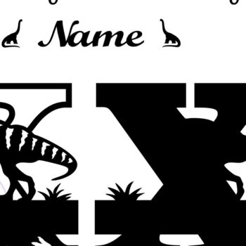 Intra απο ξύλο plywood 3mm-4mm πάχος – T Rex Μονόγραμμα κεφαλαίο γράμμα X Αρχείο Δίασταση  20x20 cm INTRAFABR-74812736 - Image 2