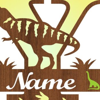 Intra απο ξύλο plywood 3mm-4mm πάχος – T Rex Μονόγραμμα κεφαλαίο γράμμα Y Αρχείο Δίασταση  20x20 cm INTRAFABR-74812748 - Image 3