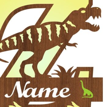 Intra απο ξύλο plywood 3mm-4mm πάχος – T Rex Μονόγραμμα με κεφαλαίο γράμμα Z Αρχείο Δίασταση  20x20 cm INTRAFABR-74812765 - Image 3