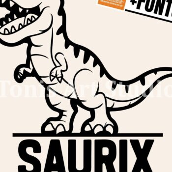 Intra απο ξύλο plywood 3mm-4mm πάχος – Σήμα ονόματος T Rex, Αρχεία κοπής με λέιζερ Δίασταση 20x20 cm INTRAFABR-116622515 - Image 1