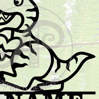 Intra απο ξύλο plywood 3mm-4mm πάχος – Αρχείο λέιζερ Name Sign T Rex Δίασταση  40x30 cm INTRAFABR-64986507 - Image 1