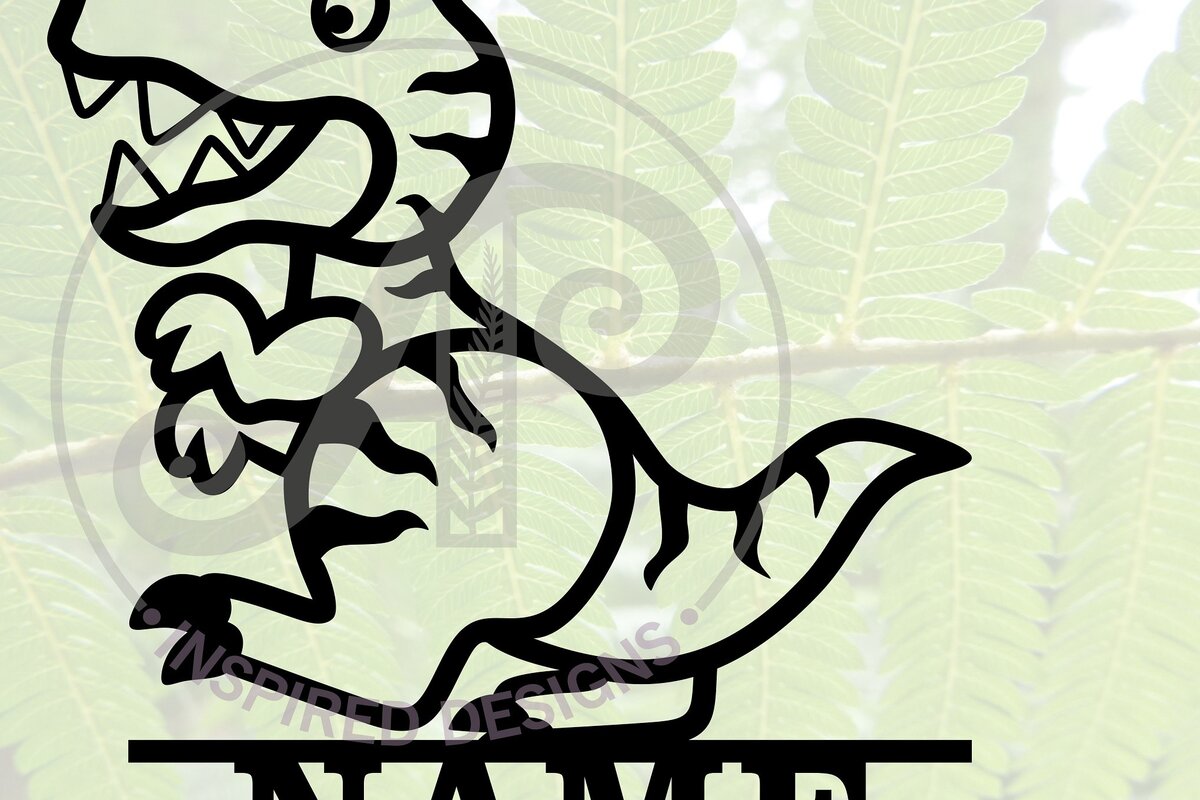 Intra απο ξύλο plywood 3mm-4mm πάχος – Αρχείο λέιζερ Name Sign T Rex Δίασταση  40x30 cm INTRAFABR-64986507