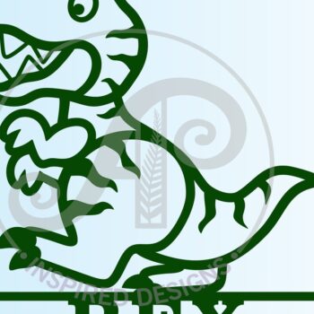 Intra απο ξύλο plywood 3mm-4mm πάχος – Αρχείο λέιζερ Name Sign T Rex Δίασταση  40x30 cm INTRAFABR-64986507 - Image 3