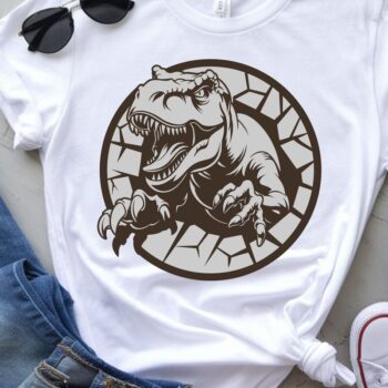 Intra απο ξύλο plywood 3mm-4mm πάχος – T-Rex Scratch, Dinosaur Clipart Δίασταση 20x20 cm INTRAFABR-116921085 - Image 3