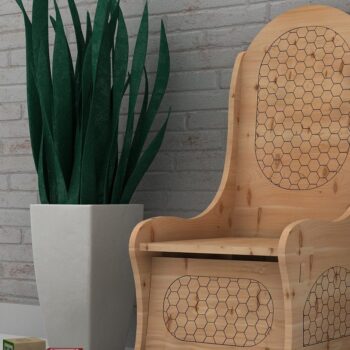 Intra απο ξύλο plywood 3mm-4mm πάχος – Επιτραπέζια καρέκλα, λίκνο, κομμένο αρχείο Montessori Δίασταση  20x20 cm INTRAFABR-39424526 - Image 2