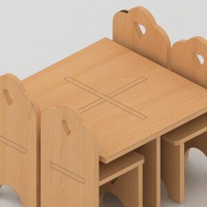 Intra απο ξύλο plywood 3mm-4mm πάχος – Σετ Έπιπλα Τραπεζικής Καρέκλας Αρχείο Glowforge Δίασταση  20x20 cm INTRAFABR-37056830