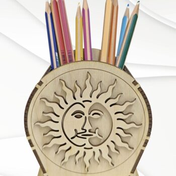 Intra απο ξύλο plywood 3mm-4mm πάχος – Επιτραπέζια Διακόσμηση Ήλιου, Βάση για Μολύβι Δίασταση  20x20 cm INTRAFABR-121069517 - Image 1