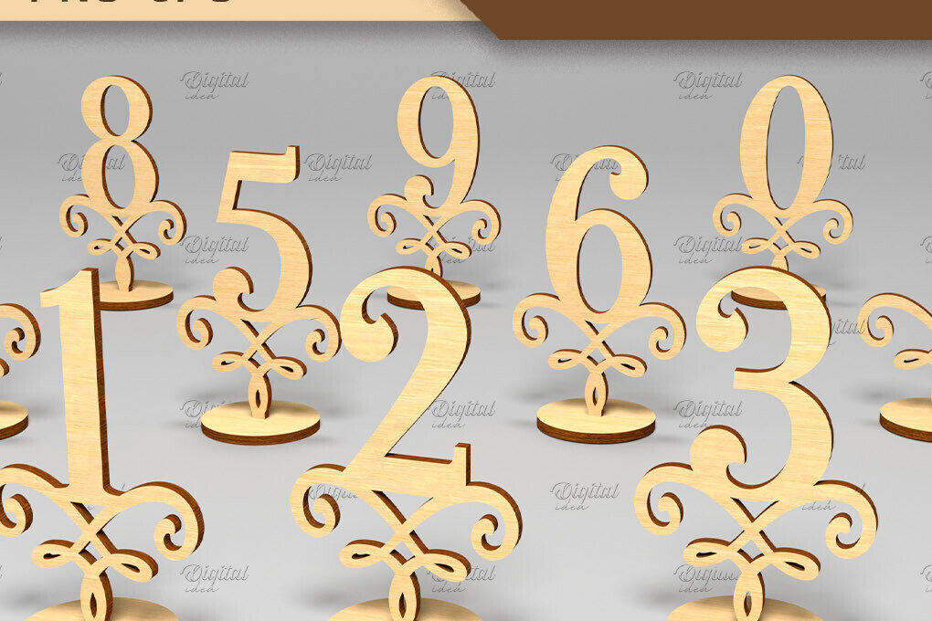 Intra απο ξύλο plywood 3mm-4mm πάχος – Πακέτο λέιζερ αριθμών πίνακα. Γάμος Δίασταση  20x20 cm INTRAFABR-87121780