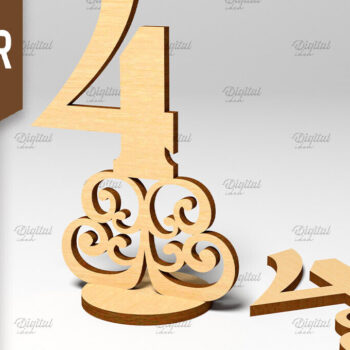 Intra απο ξύλο plywood 3mm-4mm πάχος – Πακέτο λέιζερ αριθμών πίνακα. Γάμος Δίασταση  20x20 cm INTRAFABR-87116618 - Image 5