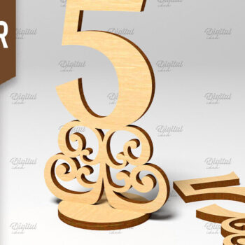 Intra απο ξύλο plywood 3mm-4mm πάχος – Πακέτο λέιζερ αριθμών πίνακα. Γάμος Δίασταση  20x20 cm INTRAFABR-87116618 - Image 6