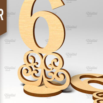 Intra απο ξύλο plywood 3mm-4mm πάχος – Πακέτο λέιζερ αριθμών πίνακα. Γάμος Δίασταση  20x20 cm INTRAFABR-87116618 - Image 7