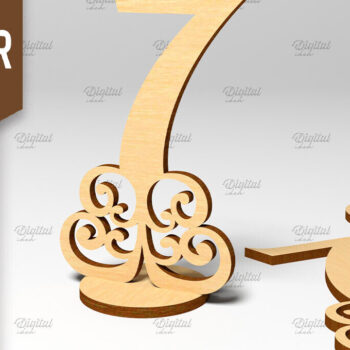 Intra απο ξύλο plywood 3mm-4mm πάχος – Πακέτο λέιζερ αριθμών πίνακα. Γάμος Δίασταση  20x20 cm INTRAFABR-87116618 - Image 8