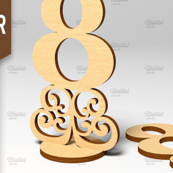 Intra απο ξύλο plywood 3mm-4mm πάχος – Πακέτο λέιζερ αριθμών πίνακα. Γάμος Δίασταση  20x20 cm INTRAFABR-87116618 - Image 9