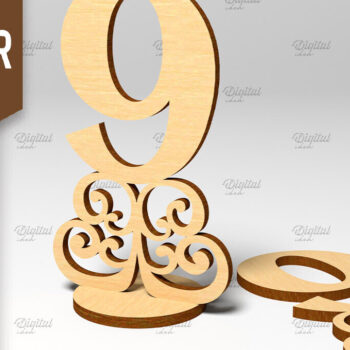 Intra απο ξύλο plywood 3mm-4mm πάχος – Πακέτο λέιζερ αριθμών πίνακα. Γάμος Δίασταση  20x20 cm INTRAFABR-87116618 - Image 10