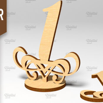 Intra απο ξύλο plywood 3mm-4mm πάχος – Αριθμός πίνακα. Γάμος. Νούμερο 1 Δίασταση  20x20 cm INTRAFABR-87120688 - Image 1