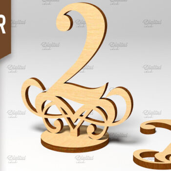 Intra απο ξύλο plywood 3mm-4mm πάχος – Αριθμός πίνακα. Γάμος. Νούμερο 2 Δίασταση  20x20 cm INTRAFABR-87120711 - Image 1