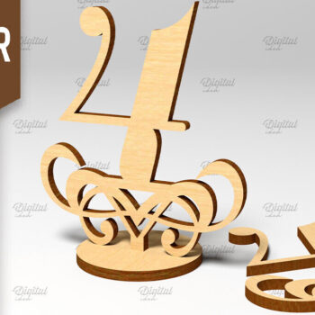 Intra απο ξύλο plywood 3mm-4mm πάχος – Αριθμός πίνακα. Γάμος. Νούμερο 4 Δίασταση  20x20 cm INTRAFABR-87120782 - Image 1