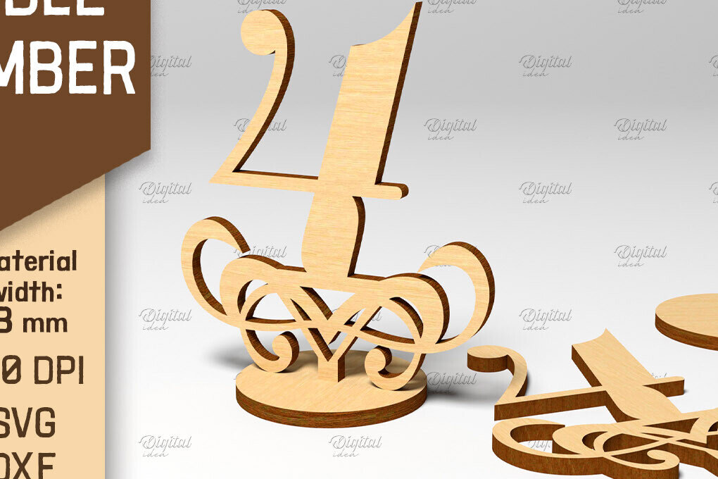 Intra απο ξύλο plywood 3mm-4mm πάχος – Αριθμός πίνακα. Γάμος. Νούμερο 4 Δίασταση  20x20 cm INTRAFABR-87120782