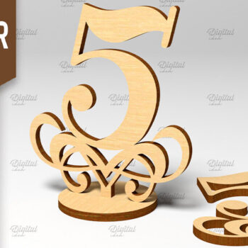 Intra απο ξύλο plywood 3mm-4mm πάχος – Αριθμός πίνακα. Γάμος. Νούμερο 5 Δίασταση 20x20 cm INTRAFABR-87120830 - Image 1