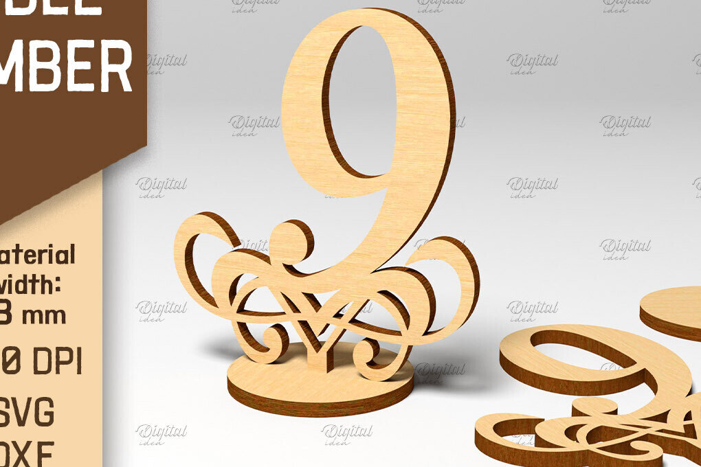 Intra απο ξύλο plywood 3mm-4mm πάχος – Αριθμός πίνακα. Γάμος. Νούμερο 9 Δίασταση  20x20 cm INTRAFABR-87120983