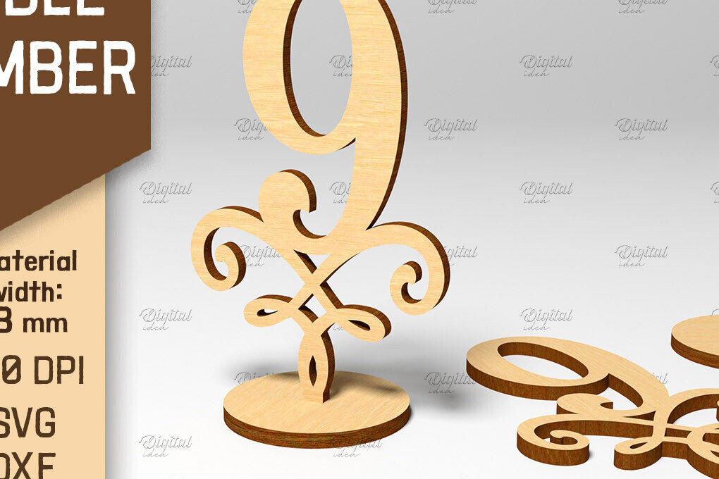 Intra απο ξύλο plywood 3mm-4mm πάχος – Αριθμός πίνακα. Γάμος. Νούμερο 9 Δίασταση  20x20 cm INTRAFABR-86711076