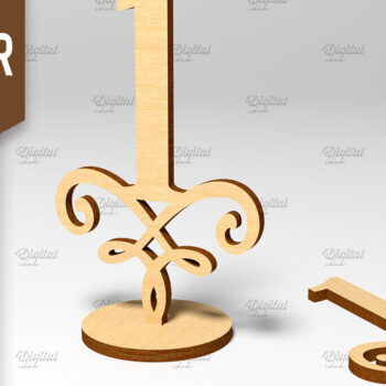 Intra απο ξύλο plywood 3mm-4mm πάχος – Αριθμός πίνακα. Αριθμός Τραπεζιού Γάμου Δίασταση  20x20 cm INTRAFABR-86710659 - Image 2