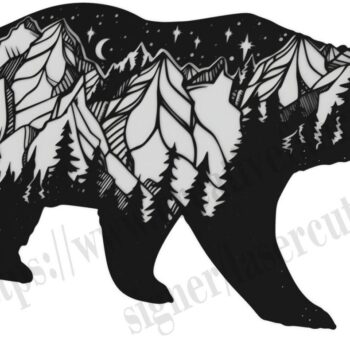 Intra απο ξύλο plywood 3mm-4mm πάχος – Τραπέζι μιας αρκούδας γραφείου, διακόσμηση τοίχου Δίασταση 40x30 cm INTRAFABR-36793682 - Image 1