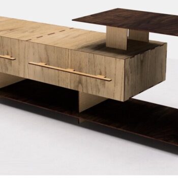 Intra απο ξύλο plywood 3mm-4mm πάχος – Επιτραπέζιο ράφι με συρτάρια Δίασταση  20x20 cm INTRAFABR-114873918 - Image 1