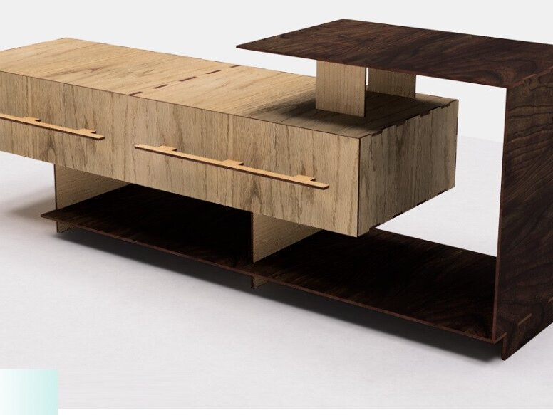 Intra απο ξύλο plywood 3mm-4mm πάχος – Επιτραπέζιο ράφι με συρτάρια Δίασταση  20x20 cm INTRAFABR-114873918