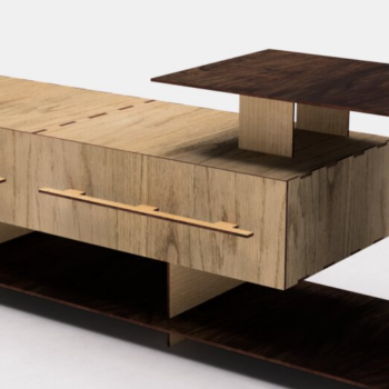 Intra απο ξύλο plywood 3mm-4mm πάχος – Επιτραπέζιο ράφι με συρτάρια Δίασταση  20x20 cm INTRAFABR-114873918 - Image 4