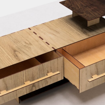 Intra απο ξύλο plywood 3mm-4mm πάχος – Επιτραπέζιο ράφι με συρτάρια Δίασταση  20x20 cm INTRAFABR-114873918 - Image 5