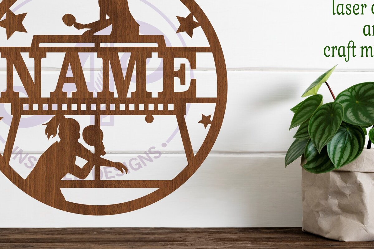 Intra απο ξύλο plywood 3mm-4mm πάχος – Επιτραπέζια αντισφαίριση Γυναικείο όνομα Laser Δίασταση  20x20 cm INTRAFABR-78468667