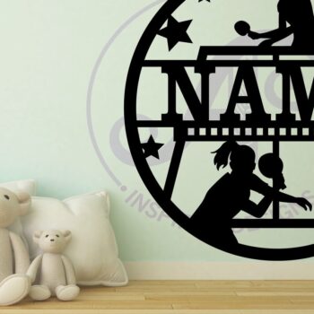 Intra απο ξύλο plywood 3mm-4mm πάχος – Επιτραπέζια αντισφαίριση Γυναικείο όνομα Laser Δίασταση  20x20 cm INTRAFABR-78468667 - Image 2