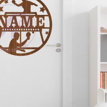 Intra απο ξύλο plywood 3mm-4mm πάχος – Επιτραπέζια αντισφαίριση ανδρικού ονόματος Laser Δίασταση  20x20 cm INTRAFABR-78468415 - Image 3