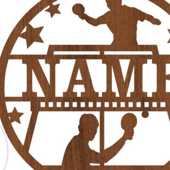 Intra απο ξύλο plywood 3mm-4mm πάχος – Επιτραπέζια αντισφαίριση ανδρικού ονόματος Laser Δίασταση  20x20 cm INTRAFABR-78468415 - Image 4