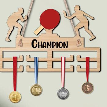 Intra απο ξύλο plywood 3mm-4mm πάχος – Πινγκ πονγκ Ανδρική κρεμάστρα μεταλλίων Δίασταση  20x20 cm INTRAFABR-120223161 - Image 1