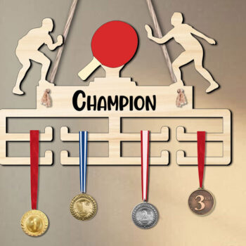 Intra απο ξύλο plywood 3mm-4mm πάχος – Πινγκ πονγκ Ανδρική κρεμάστρα μεταλλίων Δίασταση  20x20 cm INTRAFABR-120223161 - Image 2