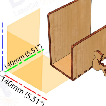Intra απο ξύλο plywood 3mm-4mm πάχος – Επιτραπέζιο ράφι με λέιζερ Αρχείο Δίασταση  20x20 cm INTRAFABR-112882630 - Image 2