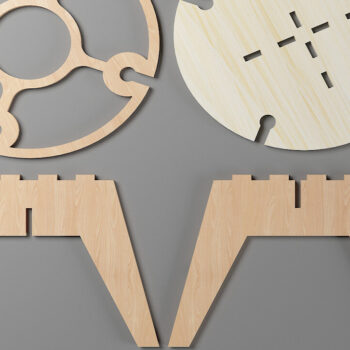 Intra απο ξύλο plywood 3mm-4mm πάχος – Τραπέζι με ποτηροθήκη / Σερβίρισμα σνακ Δίασταση  20x20 cm INTRAFABR-54573312 - Image 3