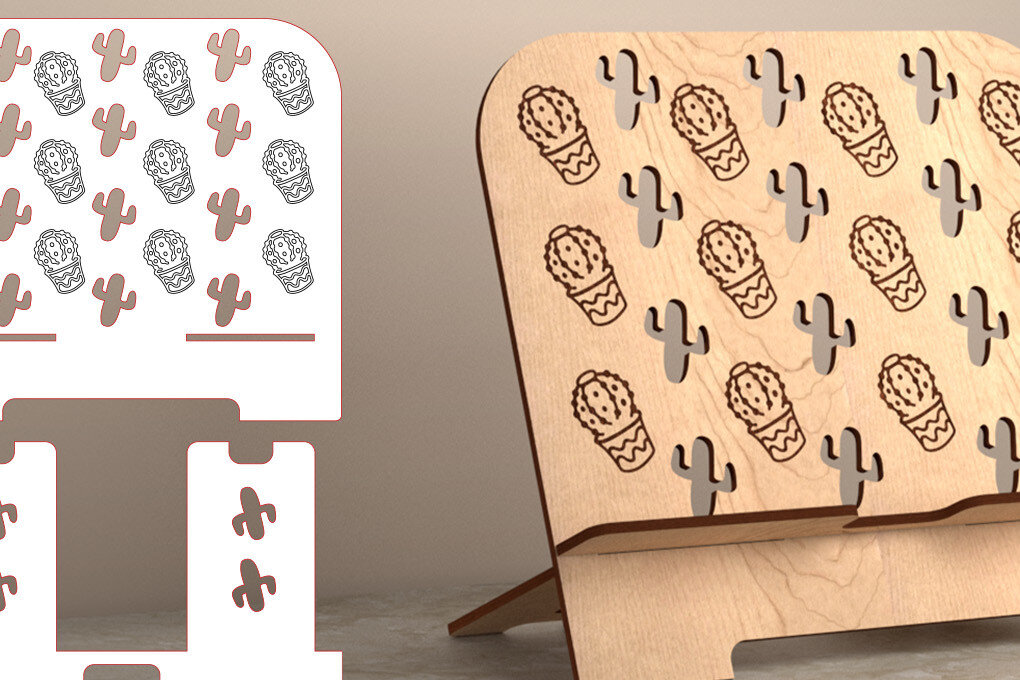 Intra απο ξύλο plywood 3mm-4mm πάχος – Tablet Stand | Αστείο Δίασταση  20x20 cm INTRAFABR-53559447