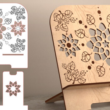 Intra απο ξύλο plywood 3mm-4mm πάχος – Tablet Stand | Αστείο Δίασταση  20x20 cm INTRAFABR-53559072 - Image 1