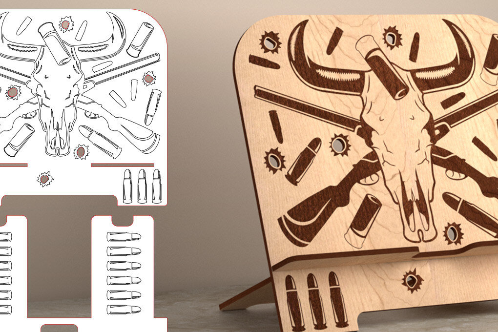 Intra απο ξύλο plywood 3mm-4mm πάχος – Tablet Stand | Αστείο Δίασταση  20x20 cm INTRAFABR-53559215