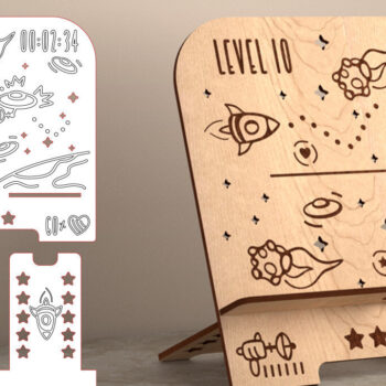 Intra απο ξύλο plywood 3mm-4mm πάχος – Tablet Stand | Αστείο Δίασταση 20x20 cm INTRAFABR-53559252 - Image 1
