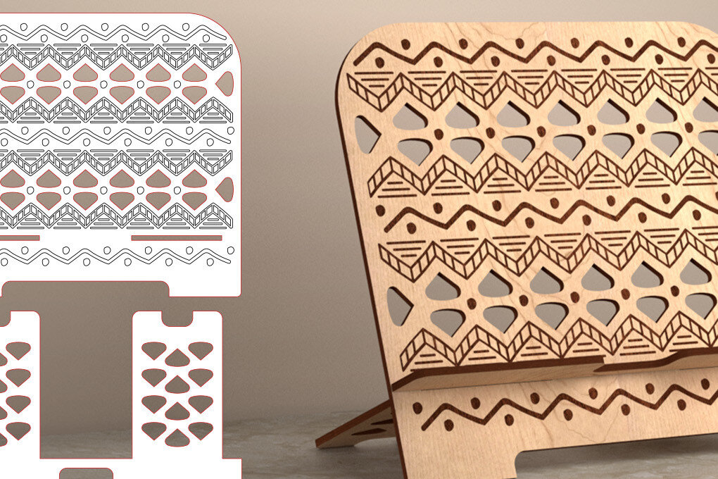 Intra απο ξύλο plywood 3mm-4mm πάχος – Tablet Stand | Αστείο Δίασταση  20x20 cm INTRAFABR-53559308