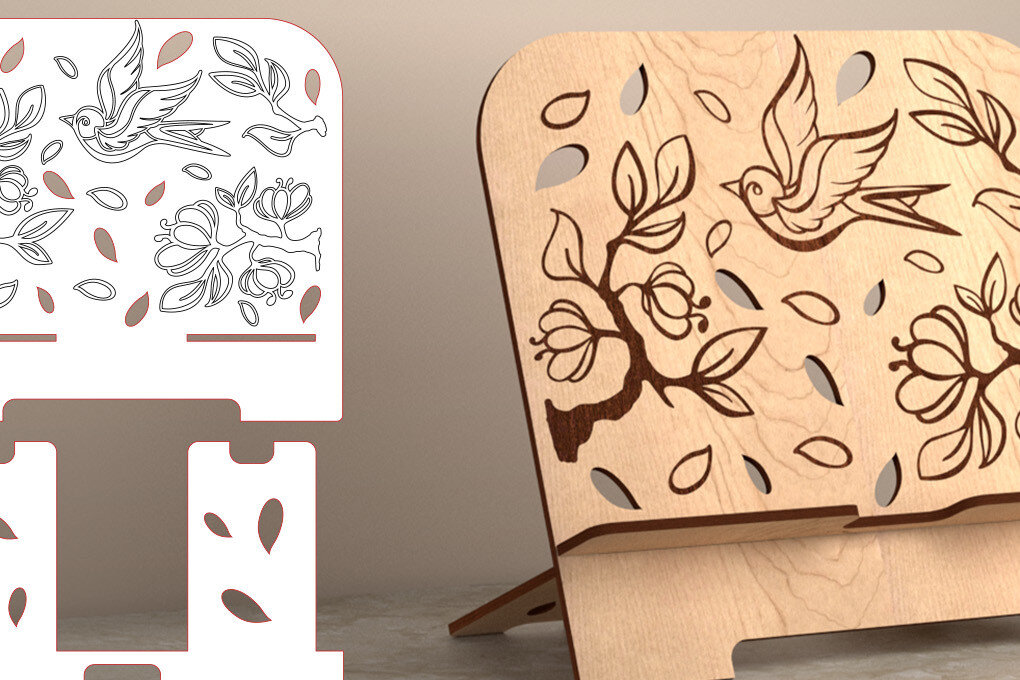 Intra απο ξύλο plywood 3mm-4mm πάχος – Tablet Stand | Αστείο Δίασταση  20x20 cm INTRAFABR-53559350